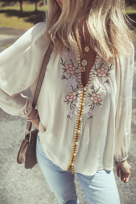 Sevilla Sun Floral Gauze Top
