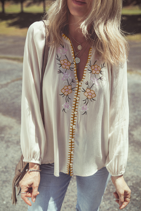 Sevilla Sun Floral Gauze Top