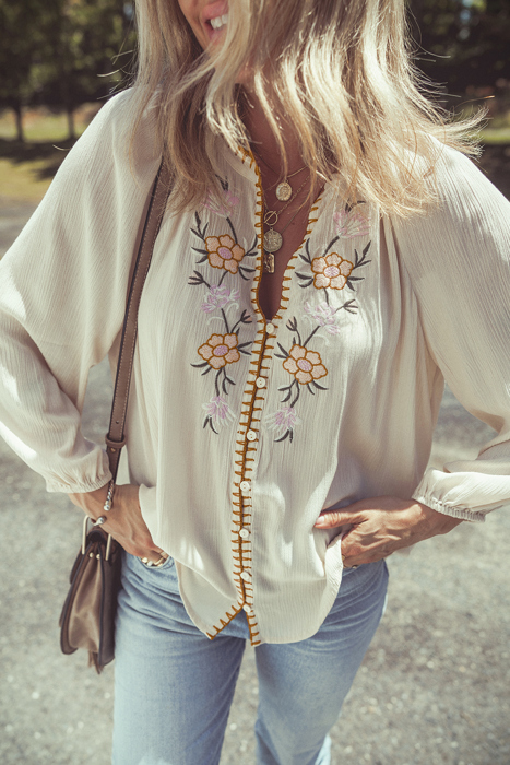 Sevilla Sun Floral Gauze Top