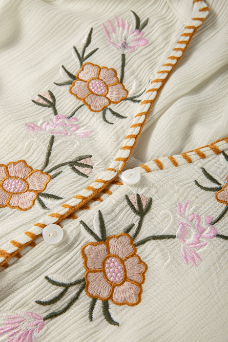 Sevilla Sun Floral Gauze Top