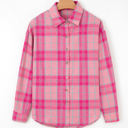  HIDDEN GEMS | Plaid Button-Up Long Sleeve Pocketed Shirt