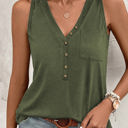  The Essential Buttoned V-Neck Tank