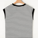  HIDDEN GEMS Stripe Contrasting Top w/Pocket