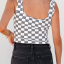  HIDDEN GEMS Checker Crop Tank