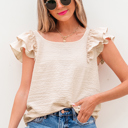  Dreamy Bow Back Ruffle Blouse