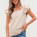  Dreamy Bow Back Ruffle Blouse
