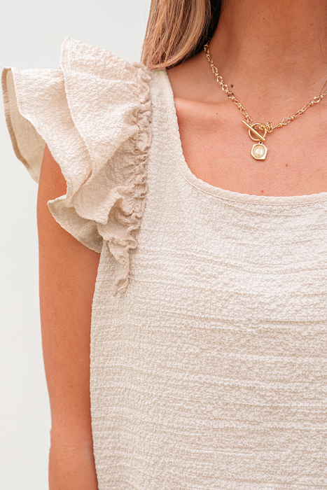 Dreamy Bow Back Ruffle Blouse