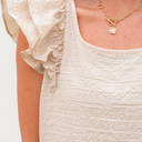  Dreamy Bow Back Ruffle Blouse