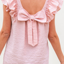 Clearance! Dreamy Bow Back Ruffle Blouse