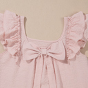  Clearance! Dreamy Bow Back Ruffle Blouse