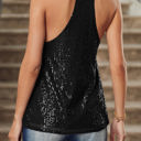  The Holiday Sequin V-Neck Tank