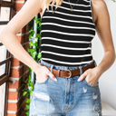  Sale! Striped Ribbed Tank Top