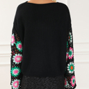  HIDDEN GEMS | Floral Crochet Bell Sleeve Sweater