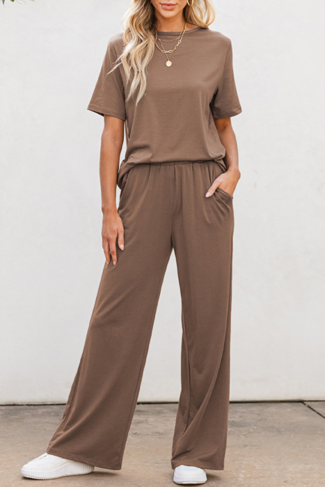 HIDDEN GEMS | Solid Top and Pants Set