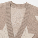  HIDDEN GEMS | Star Sherpa Textured Buttoned Cardigan