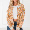  HIDDEN GEMS | Leopard Buttoned Chunky Cardigan Sweater