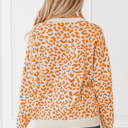  HIDDEN GEMS | Leopard Buttoned Chunky Cardigan Sweater