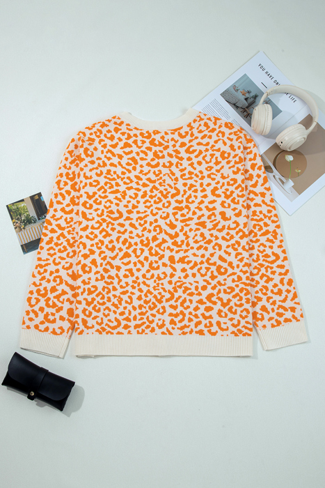 HIDDEN GEMS | Leopard Buttoned Chunky Cardigan Sweater