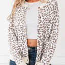  HIDDEN GEMS | Leopard Buttoned Chunky Cardigan Sweater