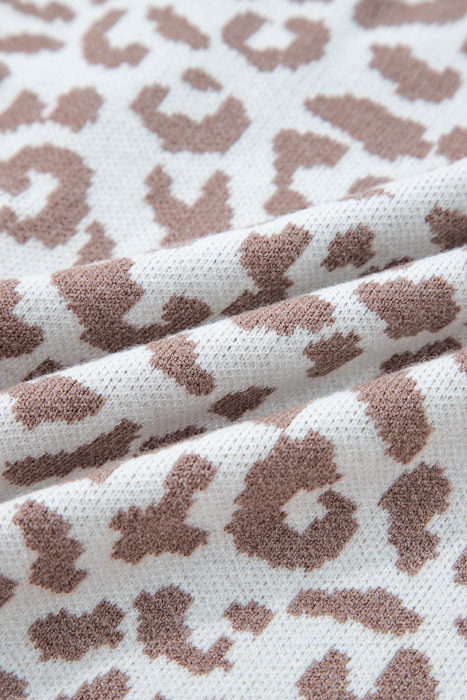 HIDDEN GEMS | Leopard Buttoned Chunky Cardigan Sweater