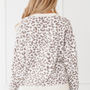  HIDDEN GEMS | Leopard Buttoned Chunky Cardigan Sweater