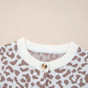  HIDDEN GEMS | Leopard Buttoned Chunky Cardigan Sweater