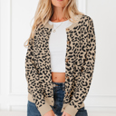  HIDDEN GEMS | Leopard Buttoned Chunky Cardigan Sweater
