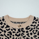  HIDDEN GEMS | Leopard Buttoned Chunky Cardigan Sweater