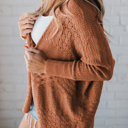  HIDDEN GEMS | Hollowed Knit Open Front Cardigan
