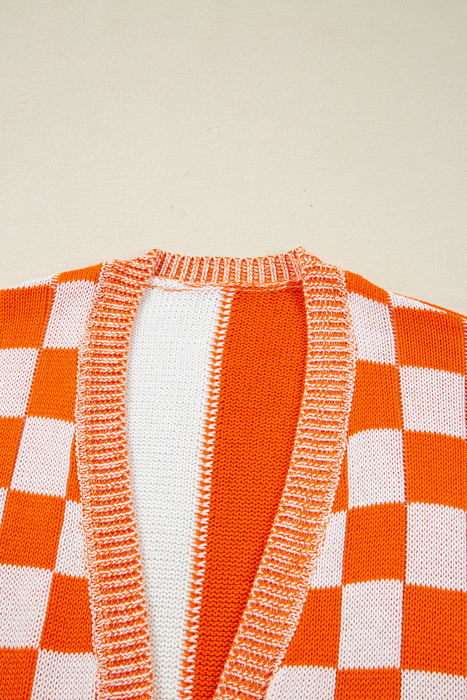 HIDDEN GEMS | Checker Open Front Cardigan