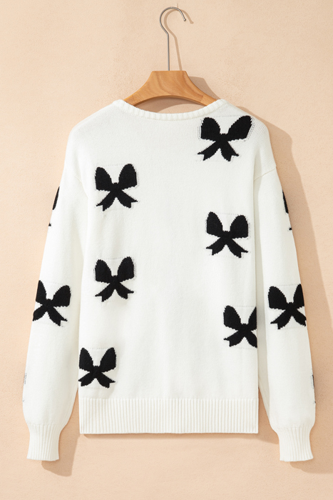 HIDDEN GEMS | Bow Tie Lace-Up Sweater Cardigan
