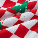  HIDDEN GEMS | Christmas Tree Checker Buttoned V-Neck Cardigan