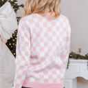  HIDDEN GEMS | Christmas Tree Checker Buttoned V-Neck Cardigan