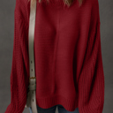  HIDDEN GEMS | Solid Front Seam Drop Shoulder Sweater