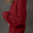  HIDDEN GEMS | Solid Front Seam Drop Shoulder Sweater