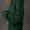  HIDDEN GEMS | Solid Front Seam Drop Shoulder Sweater