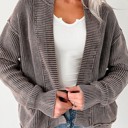  HIDDEN GEMS | Mineral Wash Exposed Seam Open Cardigan