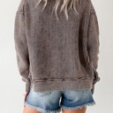  HIDDEN GEMS | Mineral Wash Exposed Seam Open Cardigan