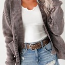  HIDDEN GEMS | Mineral Wash Exposed Seam Open Cardigan