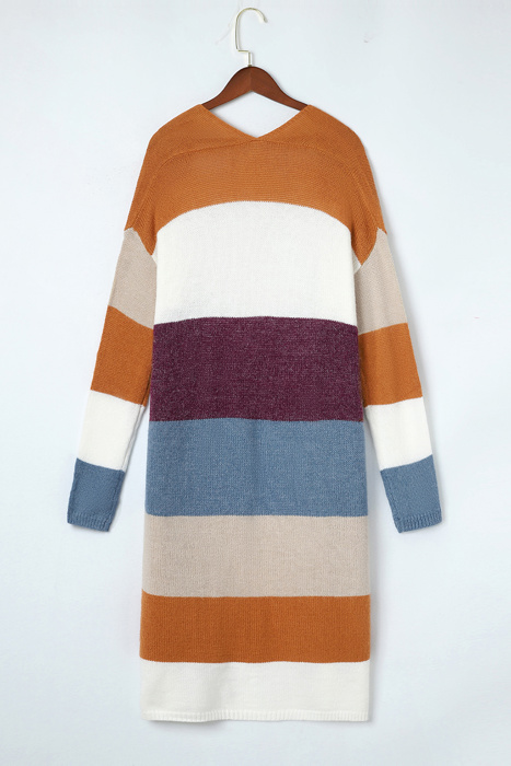 HIDDEN GEMS Colorblock Stripe Soft Cardigan