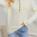  SALE! Soft Ruffle Buttoned Sweater