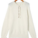  SALE! Soft Ruffle Buttoned Sweater