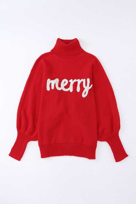 HIDDEN GEMS | Merry Embroidered Turtleneck Sweater
