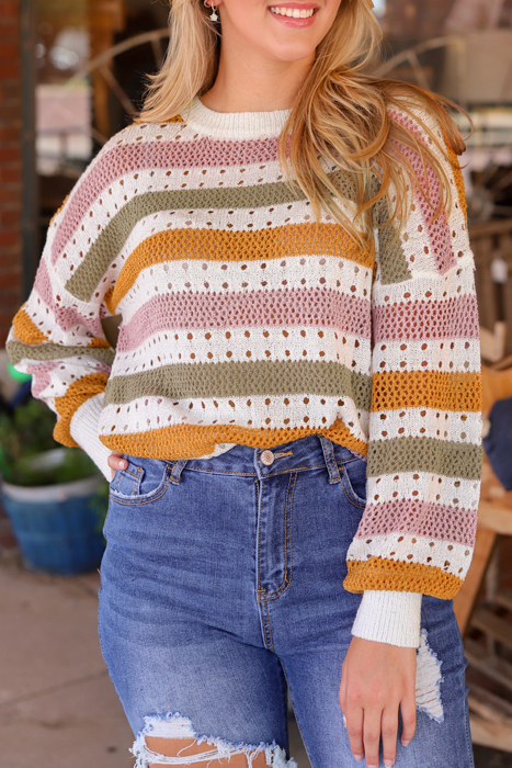 HIDDEN GEMS Multicolor Striped Sweater