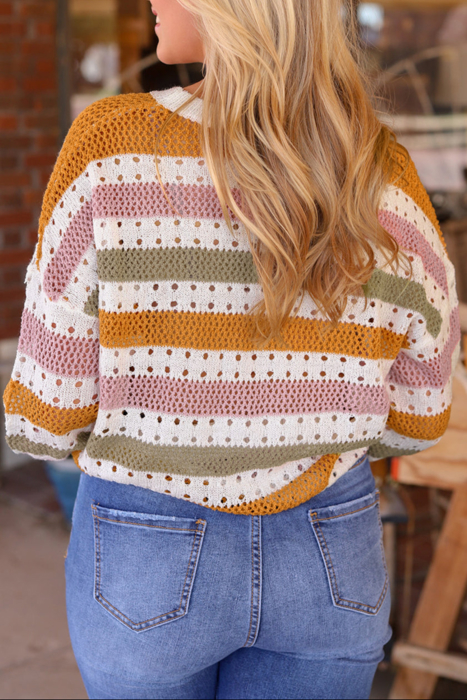 HIDDEN GEMS Multicolor Striped Sweater