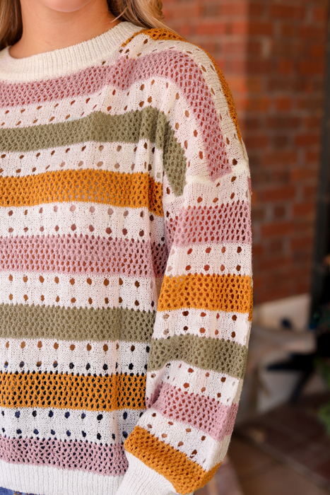 HIDDEN GEMS Multicolor Striped Sweater