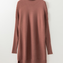  HIDDEN GEMS Ribbed Turtleneck Tunic Sweater