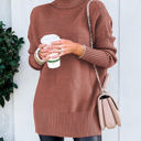  HIDDEN GEMS Ribbed Turtleneck Tunic Sweater