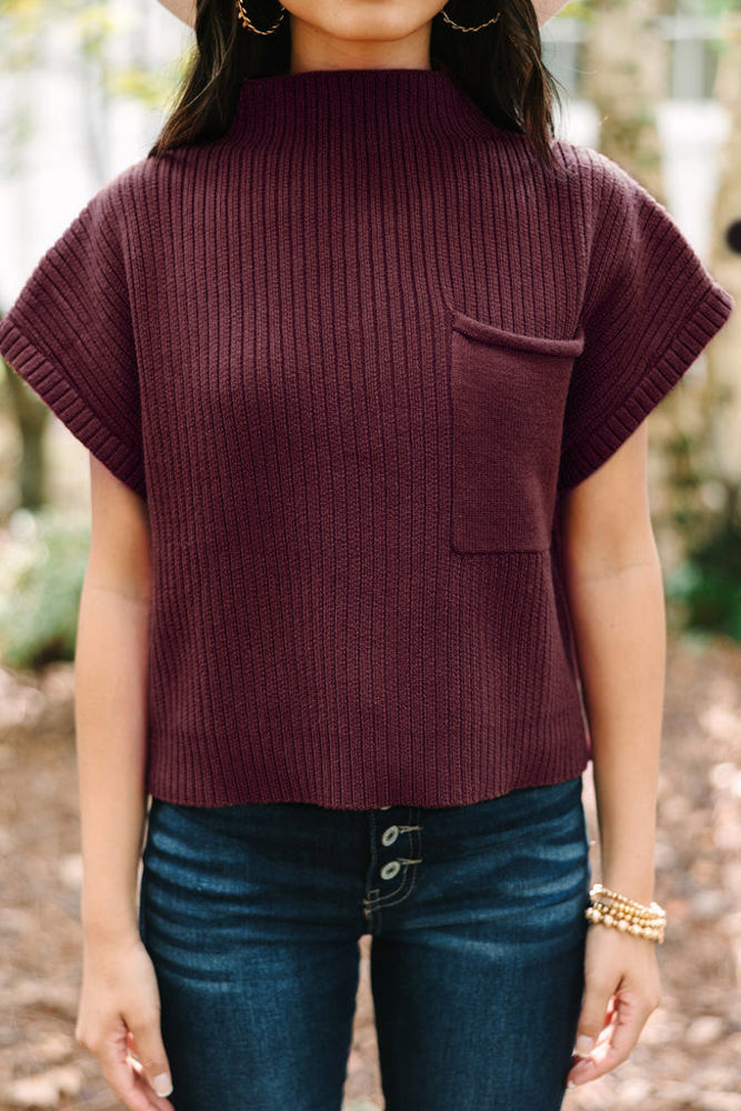 HIDDEN GEMS Everyday Sweater Top w/Pocket