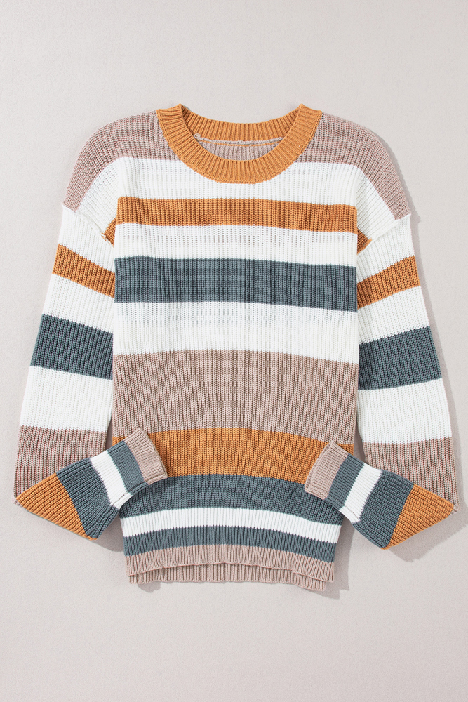 HIDDEN GEMS Caitlyn Colorful Stripe Sweater